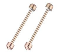 TOGEVAL Uhrenschraubenrohr Verbindungsstange für Uhrenarmband Reparatur 22mm Innendurchmesser aus Metall 2 Stück mit Goldfarben Geeignet für Uhrmacher und Juweliere