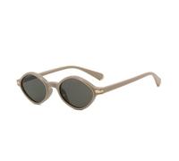TOIPASTN Cat-Eye-Sonnenbrille für Damen, modische Retro-Punk-Sonnenbrille für Herren, UV400 (beige-grün)
