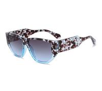 TOIPASTN Damen-Sonnenbrille mit weitem Bein, Retro-Stil, Herren-Sonnenbrille UV400 (Blau)