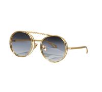 TOIPASTN Metall-Sonnenbrille für Damen und Herren, Steampunk-Retro-Stil, UV400 (hellgrau)
