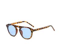 TOIPASTN Modische Nieten-Sonnenbrille für Damen und Herren, Retro-Punk-Stil, UV400 (Leopardenblau)