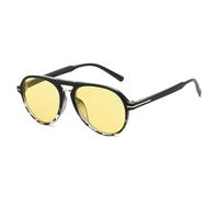 TOIPASTN Modische Sonnenbrille für Damen, UV400, Retro-Stil, Farbverlauf (c6blackdemiSunglasse)