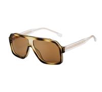TOIPASTN Modische Sonnenbrille mit großem Rahmen für Damen und Herren im luxuriösen Retro-Stil (C8 Gelb-Demibraun)