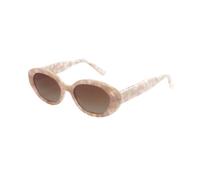 TOIPASTN Punk-Sonnenbrille im ovalen Design, polarisiert, Acetat, Damen, UV400 (PINK)