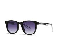 TOIPASTN Retro Oval Punk Damen Luxus Sonnenbrille Mode Nieten Herren Farbverlauf UV400 (Schwarz Grau Farbverlauf)