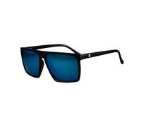 TOIPASTN Retro-Sonnenbrille Steampunk Herren Damen Sonnenbrille UV-Schutz (schwarz blau)