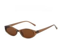 TOIPASTN Rivets Leopard Fashion Cat Eye Sonnenbrille für Damen Retro Oval UV400 (Tee-Tee)
