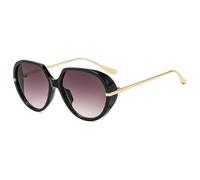 TOIPASTN Runde Punk-Sonnenbrille für Damen, luxuriöser Retro-Stil, UV-Schutz UV400 (C4 SchwarzBraunGrau)
