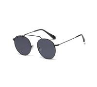 TOIPASTN Runde Retro-Punk-Sonnenbrille für Damen und Herren, modisch, UV-Schutz 400 (C4 Schwarz)