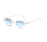 TOIPASTN Sonnenbrille für Damen und Herren, ultraleicht, Cat-Eye-Design, UV-Schutzbrille (transparent blau)