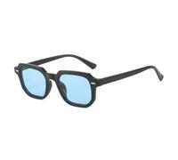 TOIPASTN Sonnenbrille Herren Damen Nieten Retro UV400-Schutz (Schwarz Blau)