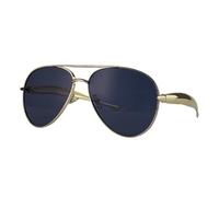 TOIPASTN Steampunk-Sonnenbrille, luxuriös, Retro, Damen, Metall, dicker Rahmen, UV400 (C1GoldGrau)