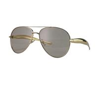 TOIPASTN Steampunk-Sonnenbrille, luxuriös, Retro, Damen, Metall, dicker Rahmen, UV400 (C7GoldChampagne)