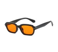 TOIPASTN Vintage Sonnenbrille Damenmode Retro (Schwarz Orange)