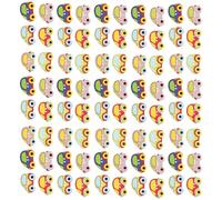 TOKIDNY 100 Stück Bunte Holzknöpfe in Fahrzeugform Langlebige Selbstgemacht Bastelknöpfe mit Löchern Dekorative Knöpfe zum Annähen für Kleidung und Zubehör