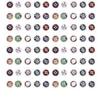 TOKIDNY 200 Stück DIY Runde Acrylknöpfe zum Annähen Strapazierfähige Nähen Knöpfe für Kleidung Strickjacken Basteln und Handarbeit Mix stil Zubehör