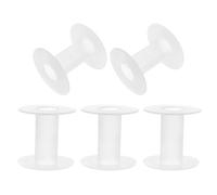 TOKIDNY 5 Stück Transparente Kunststoff spulen Kleine Leere Garnspulen für Nähmaschine und Handarbeit Verstellbare Spannung Vielseitig für Faden Kabel Schnur Organizer für Nähzubehör