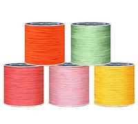 TOKYMOON 0,8 mm 45 m Nylonschnur Gemischten farbigen Schnur für DIY Halskette Armband Handwerk für perlen Schmuckherstellung Schnur Stretchfaden Draht Stoff Crafting String(Fluoreszierendes Orange)