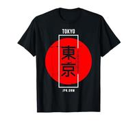 Tokyo JPN DNM T-Shirt - DAIMMER - Unisex - Schwarz - S - Halbarm - V-Ausschnitt - Retro - Anime - Japan Fans