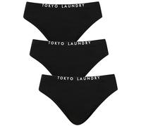 Tokyo Laundry Damen Slips aus Stretch-Baumwolle, sortiert, 3 Stück, Oti (Slip), M