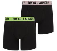 Tokyo Laundry Herren-Boxershorts, lang, Stretch-Baumwolle, 2 Stück, Veiled Pink/Zinfandel, XL