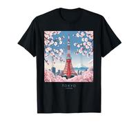 Tokyo Tower Japan Big City Travel Souvenir Japanische Stadt Männer T-Shirt