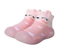 Tolaler Sockenschuhe Baby Krabbelschuhe rutschfeste Barfußschuhe Kinder Weicher Stricken Niedlicher Cartoon Lauflernschuhe 24-36 Monate Kurzer Fuchs