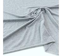 TOLKO 50cm Baumwoll-Jersey für Shirt Kleid Rock | Kleiderstoff Stoff Weich Blickdicht knitterarm elastisch | Stoffe zum Nähen | Jersey Stoff Meterware Baumwollstoff (Hell Grau meliert)
