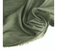 TOLKO Baumwollstoffe Sommer Batist aus 100% Baumwolle | weicher Nesselstoff als Modestoff Kleiderstoff Dekostoff | Stoffe zum Nähen Meterware Baumwolle (Oliv 145cm breit)