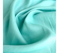 TOLKO Baumwollstoffe Sommer Batist aus Baumwolle mit Leinen | weicher Nesselstoff als Modestoff Kleiderstoff Dekostoff | Stoffe zum Nähen Meterware (Aqua Blau)