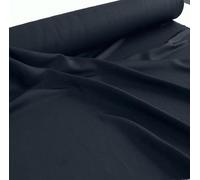 TOLKO querelastischer Baumwollstoff Meterware für Hose Jacke Rock Kleid 145cm breit | Baumwolle Meterware Dekostoff Stoffe zum Nähen (Schwarz Blau)