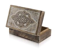 Tolle Geburtstagsgeschenkideen, handgefertigt, dekoratives Schmuckkästchen aus Holz, Schmuck-Organizer, Andenken-Box, Schatztruhe, Schmuckhalter, Uhrenbox, Aufbewahrungsbox, Einzug, Frauen (White)