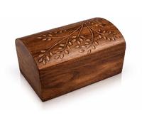 Tolles Geburtstagsgeschenkideen, handgefertigte dekorative hölzerne Schmuckschatulle Schatzkasten Schmuck-Organizer-Andenken-Kasten-Schmuckset-Halter-Sperrkasten-Schirm-Kasten 22x15 cms (Antique)