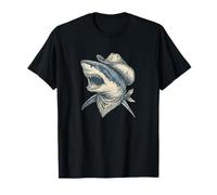 Tolles Hai mit Cowboyhut Kostüm für Erwachsene und Kinder T-Shirt