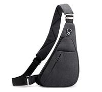 TOLOG Sling Bag Kleiner wasserdichter Schulterrucksack für Reisen Wandern Anti-Dieb Crossbody Brust Tagesrucksack Persönliche Tasche, Schwarz für Rechtshänder, Small, Kleine Tasche