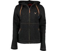 TOM COLLINS Damen Fleecejacke Freizeitjacke Zipper hochgeschlossen mit Kapuze Adisur, Größe:34, Farbe:anthrazit