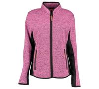 TOM COLLINS Damen Strickfleecejacke Freizeitjacke Übergangjacke hochgeschlossen Detit, Größe:54, Farbe:Himbeere