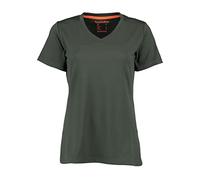 TOM COLLINS Damen T-Shirt Kurzarm Outdoorshirt mit V-Ausschnitt Exubi, Größe:48, Farbe:dunkelgrün