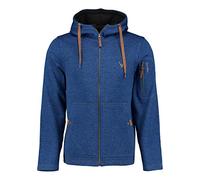 TOM COLLINS Herren Fleecejacke Freizeitjacke Zipper hochgeschlossen mit Kapuze Vazabi, Größe:L, Farbe:dunkelblau