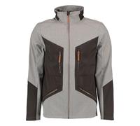 TOM COLLINS Herren Softshelljacke Übergangsjacke Outdoorjacke hochgeschlossen Gnoyod, Größe:6XL, Farbe:hellgrau