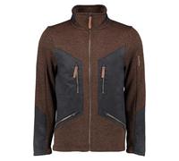 TOM COLLINS Herren Strickfleecejacke Frezeitjacke Übergangjacke hochgeschlossen Direne, Größe:S, Farbe:Dunkelbraun