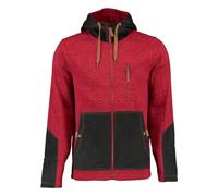 TOM COLLINS Herren Strickfleecejacke Übergangsjacke mit Kapuze Mumep, Größe:XXXL, Farbe:hochrot