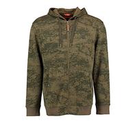 TOM COLLINS Herren Sweatjacke Zipper mit Kapuze und Kängurutaschen Dutolo, Größe:6XL, Farbe:Khaki/Schlamm