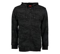 TOM COLLINS Herren Sweatjacke Zipper mit Kapuze und Kängurutaschen Dutolo, Größe:XXL, Farbe:schwarz