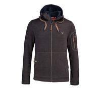 TOM COLLINS Herren Fleecejacke Freizeitjacke Zipper hochgeschlossen mit Kapuze Vazabi, Größe:XXL, Farbe:dunkelbraun