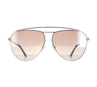 Tom Ford Aviator Damen Silber Havanna Braun Silber Gradient Spiegel Binx FT0681 Einheitsgröße