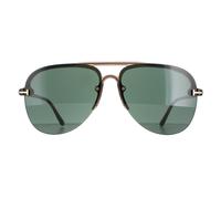 Tom Ford Aviator Herren Glänzend Hellbraun Grün Terry 02 FT1004 Einheitsgröße