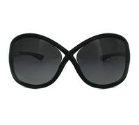 Tom Ford Butterfly Damen Sonnenbrille in glänzendem Schwarz und rauchgrau, polarisiert Einheitsgröße