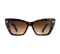 Tom Ford Cat Eye Damen Dunkel Havanna Braun Verlauf Einheitsgröße