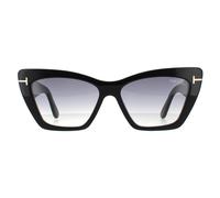 Tom Ford Wyatt FT0871 01B 56-15 Sonnenbrille mit Sehstärke erhältlich, Damen, Vollrand, Cateye